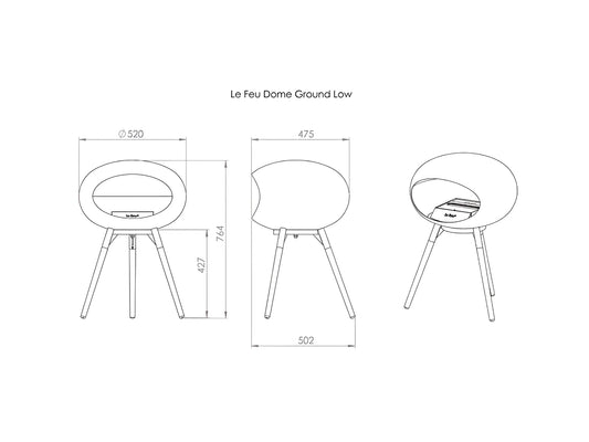 Lareira Bioetanol Ground Low Nickel