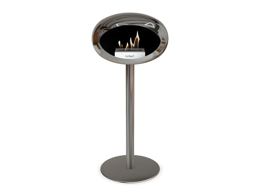 Lareira Bioetanol Ground Steel High Chromed Silver