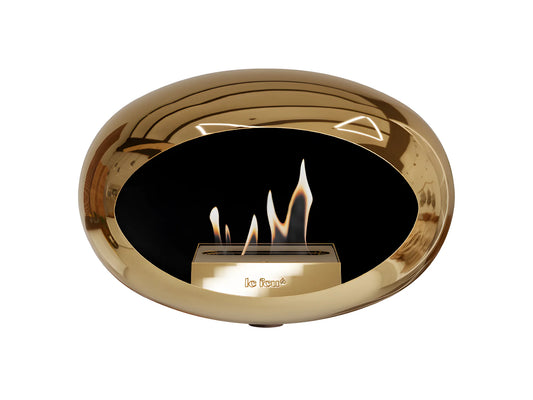 Lareira Bioetanol Wall Chromed Rose Gold