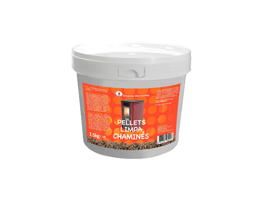Pellets Limpa Chaminés 1.5Kg Chama Vermelha