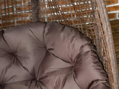 Silla colgante con efecto imitación mimbre para exteriores