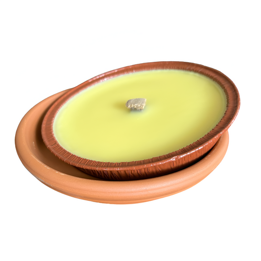 Recambio de vela de citronela antimosquitos para plato de terracota