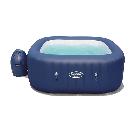 Jacuzzi inflable con estructura de madera para 4-6 personas