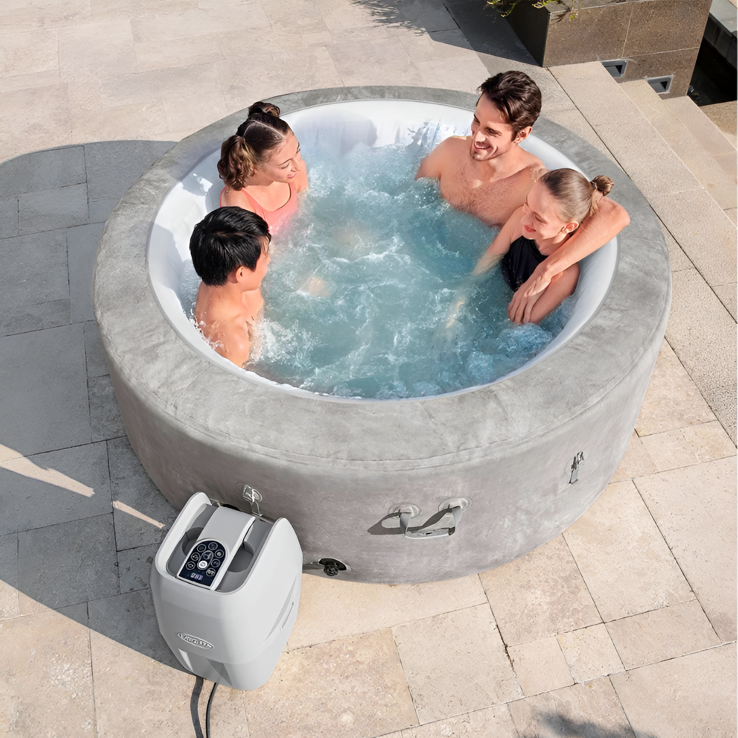 Jacuzzi inflable Lay-Z-Spa Zurich AirJet con cubierta EnergySense para 2-4 personas